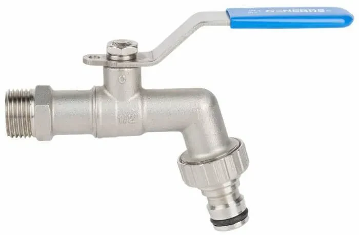 Robinet inox dublu serviciu, conectare rapida furtun